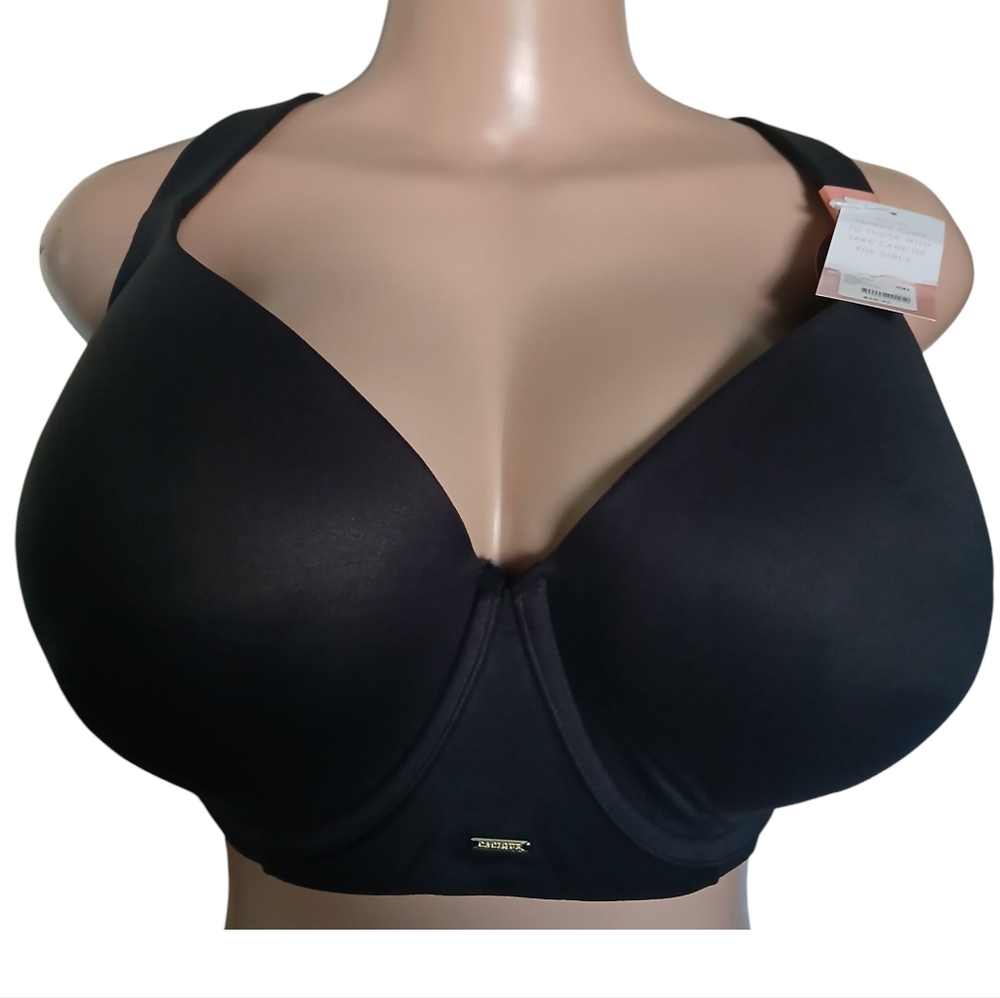 Cacique Modern Luxe lightly line balconette bra size 40H Black Color